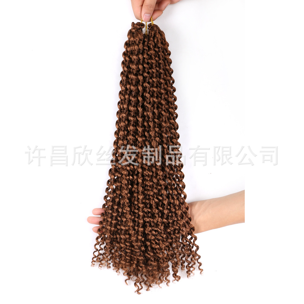 Suministro directo de fábrica Amazon ondulación del agua crochet peluca sucio trenza peluca Pasión Twist pelo