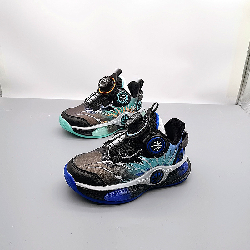 Zapatos deportivos de algodón masculinos de cuero de invierno nuevos zapatos para niños, niños, zapatos para padres, zapatos para niños