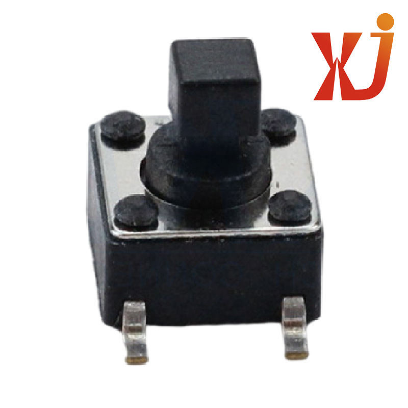 四脚贴片轻触开关高7.3mm  方头按键轻触开关4脚  立贴复位开关