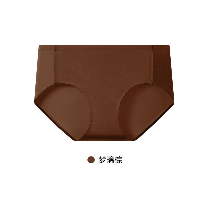 2025 夏の新製品カップル下着シームレスアイスシルクハイエンドシンプル通気性 10A 抗菌マルベリーシルククロッチ|undefined