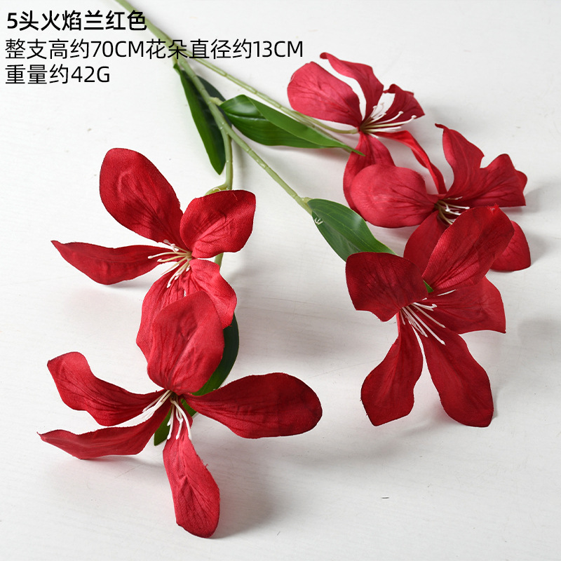 Vino rojo serie tema flor artificial boda Hotel diseño Flor de plomo arreglo Rosa flor falsa material decoración del hogar al por mayor