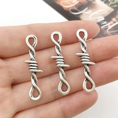 欧米の人気レトロなパンクdiy亜鉛合金8字いばらペンダントアクセサリーはネックレスイヤリングに適している