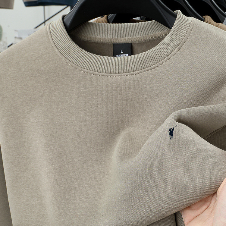 [Outlet Brand Discount] Paul Sweatshirt Men's Pure Cotton Spring & Fall Thin Horse Label Embroidered Loose T-Shirt Bottoming Shirt