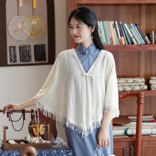 新中式文艺复古旗袍披肩外搭年轻款改良气质优雅穿搭旗袍开衫披肩