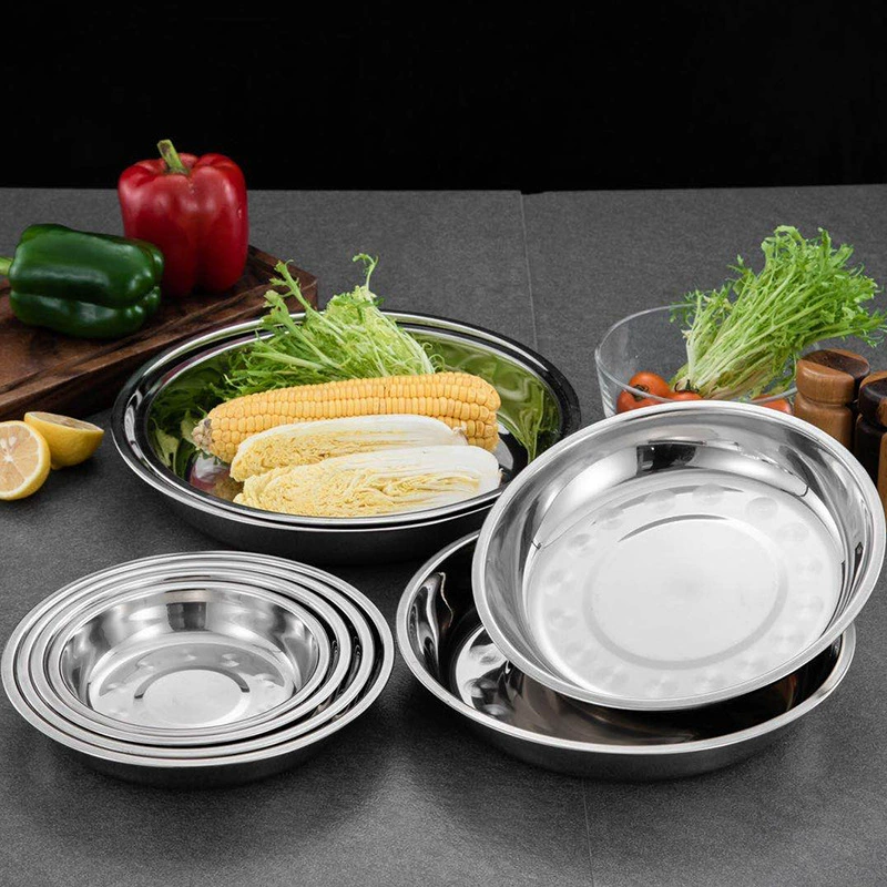 304 stainless steel soup pot iron basin and thick round basin deepen the kitchen cafeteria disc seasoning basin multi -specified iron bowl