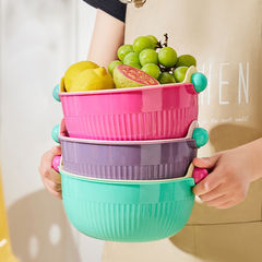 ドーパミンの水たまりのかごは二重に果物の神器を洗います。家庭用の台所で野菜を洗います。