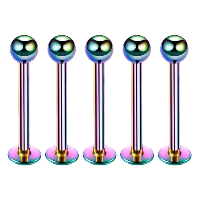 Cross-border e-commerce stainless steel lip nail ball outer tooth titanium steel ear nail personality ear bone nail puncture jewelry in stock wholesale