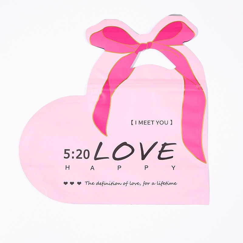 礼物爱心自封袋婚礼订婚喜糖伴手礼品糖果巧克力包装袋自封口