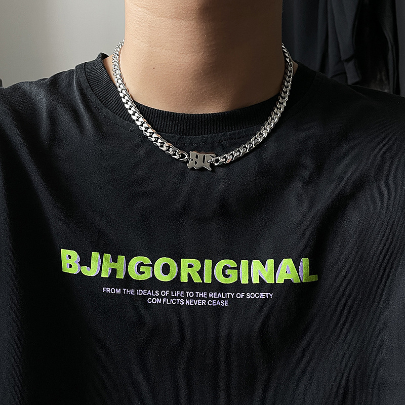 Fashion Heart Shape Titanium Steel Plating Necklace 1 Piece