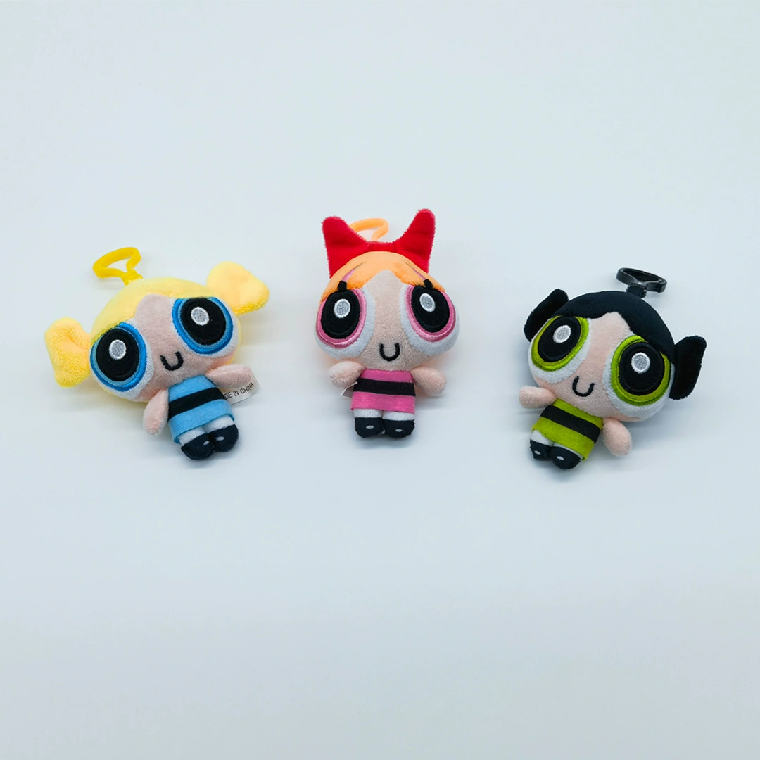 Кросс-бортовая бутиковая 9CMThePowerpuffGirls плюшевая игрушка оптовый брелок PowerpuffLittle полицейский кулон