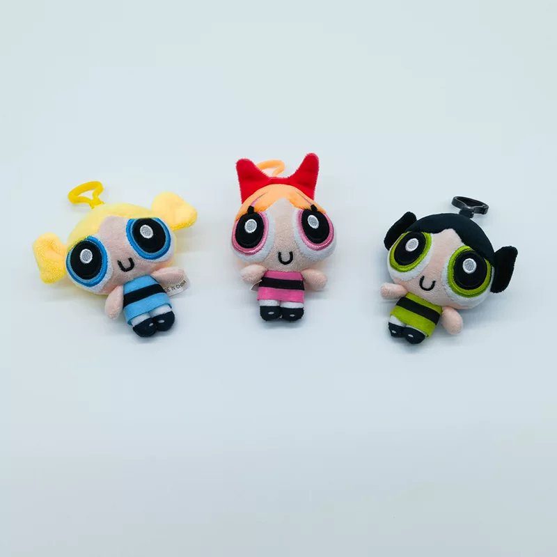 Кросс-бортовая бутиковая 9CMThePowerpuffGirls плюшевая игрушка оптовый брелок PowerpuffLittle полицейский кулон