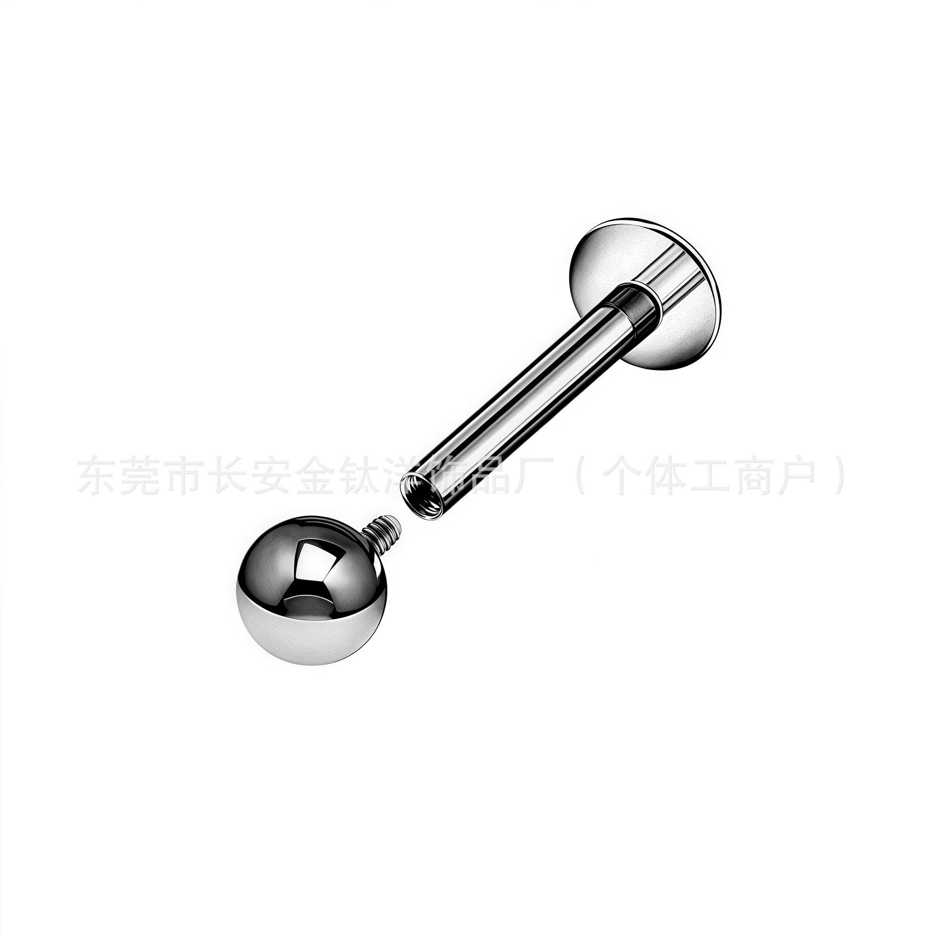 Titanium Lip Nail Round Ball Tongue Nail Ear Bone Nail Inner Tooth Flats Bottom Rod G23 Titanium Alloy Body Piercing Jewelry detail image 7