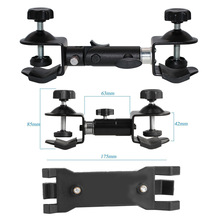 摄影器材三脚架双U雨伞大力夹C型夹固定夹金属可旋转雨伞夹遮雨夹