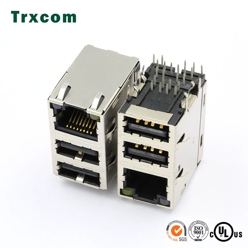 RJ45 оригинал ARJ11E-MCSB-A-B-EM2 сетевой разъем RJ45 сетевой порт с USB разъем