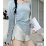 显瘦长袖防晒侧边打底衫