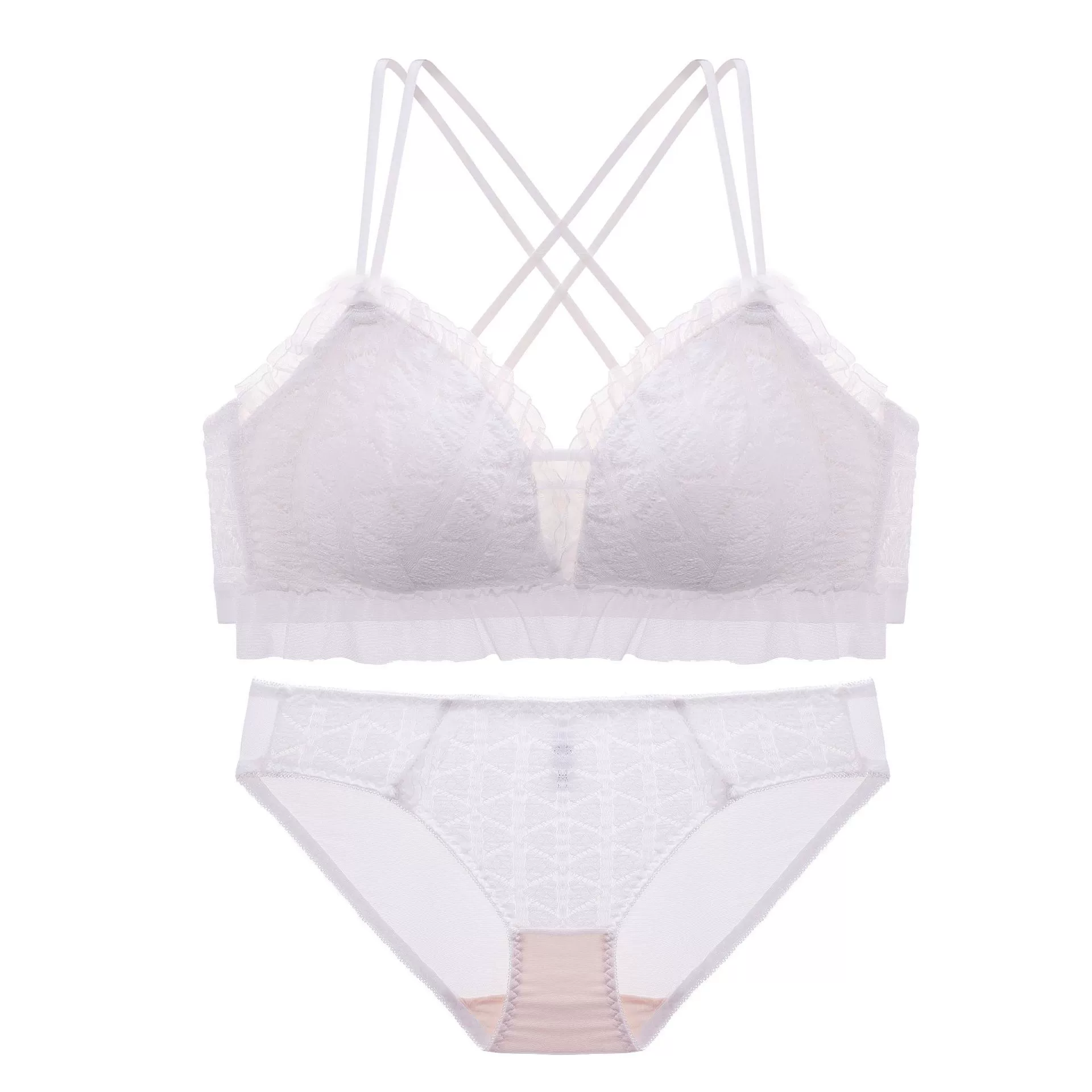 Бюстье/бюстье без шнуров lace Wireless Bralette (подростковая девушка), японский стиль с оборкой, размеры 32/70–38/85 AB