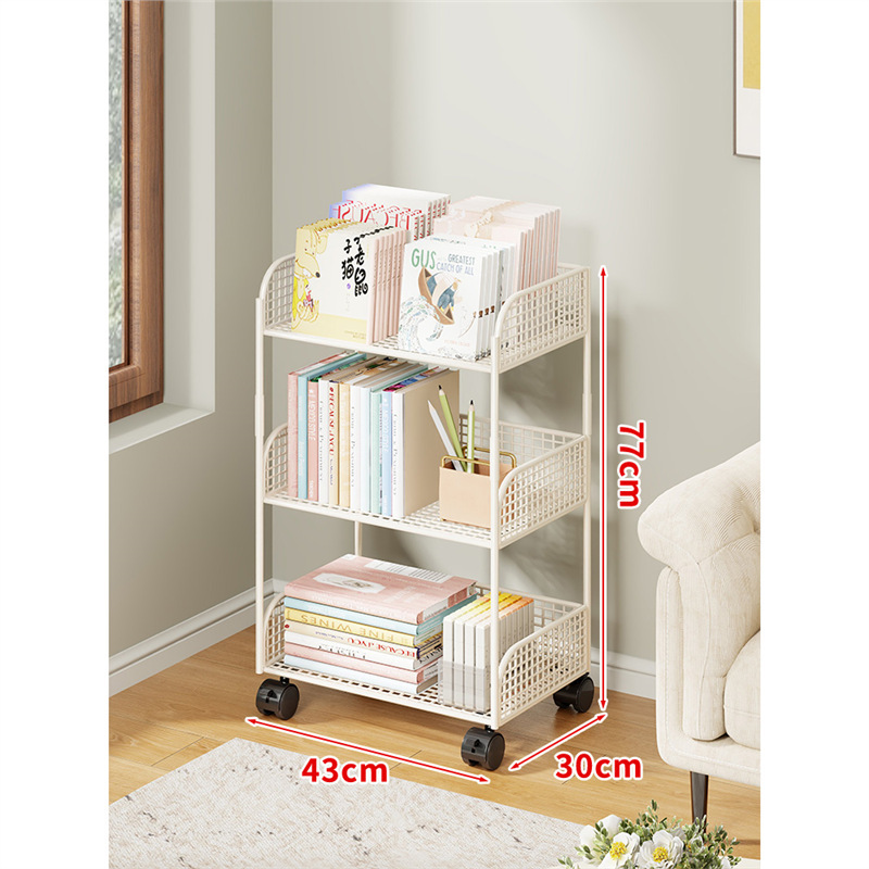 本棚家庭用子供読書区絵本棚多層玩具収納棚物棚床置き赤ちゃん簡易本棚|undefined