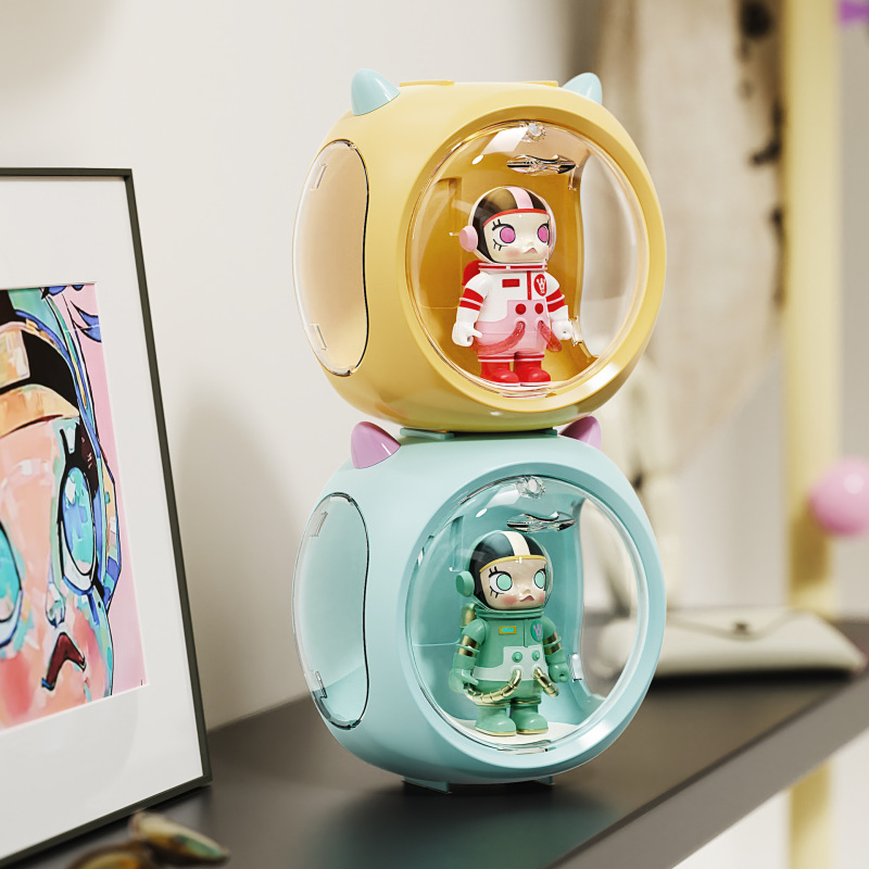 ディスプレイスタンドバブルマート人形装飾品アクリル透明収納ボックス手作りディスプレイキャビネットブラインドボックス収納ボックス|undefined
