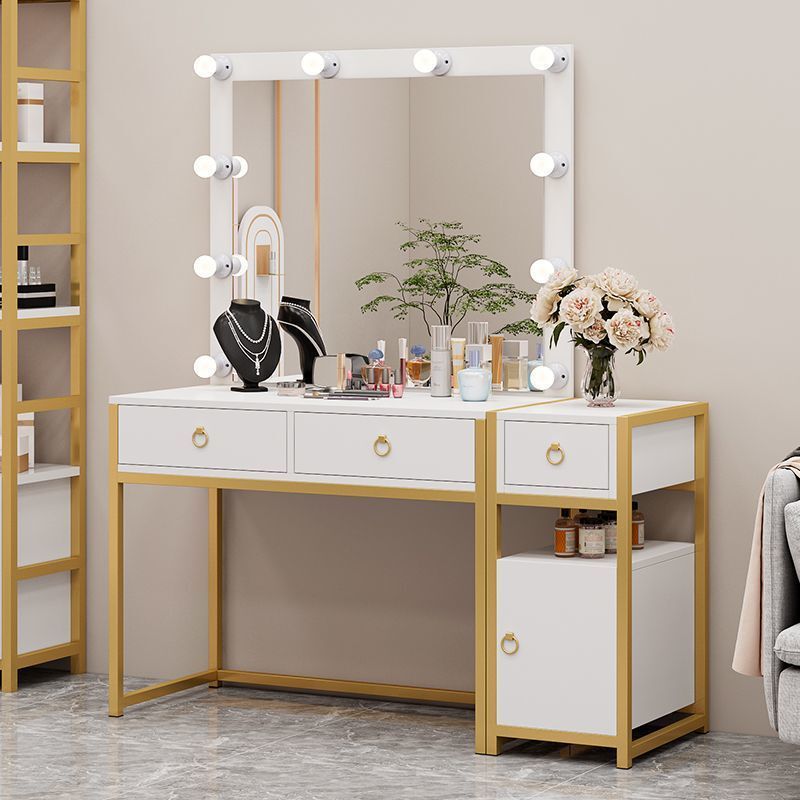 Internet Celebrity Accessible Luxury Photo Studio Dressing Table with Lights, Barber and Beauty Salon, Wedding Dress Shop Dressing Table, Training School Dressing Table