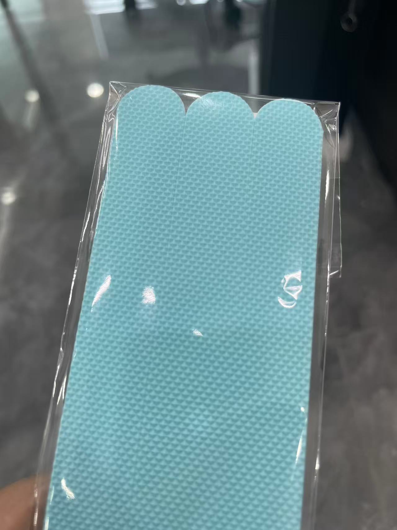 하늘색, 체크무늬 2*20cm (6팩)