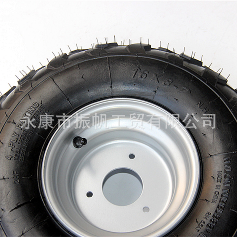 Four-Wheel Atv Go-Kart Accessories 7inch Off-Road Tires 16X8-7 Vacuum Tires Plus 3-Hole Iron Wheels