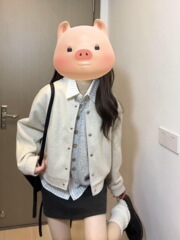 超好看短款夹克外套女秋冬韩系穿搭小个子棒球服休闲上衣
