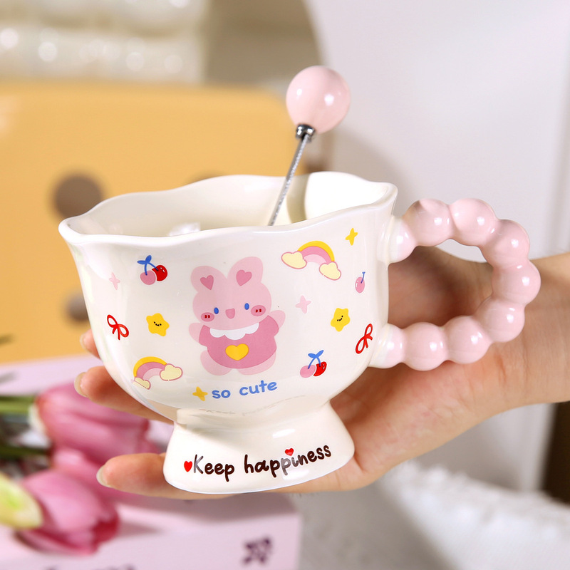 クリエイティブなかわいい子犬マグカップ、見栄えの良いカップルマグカップ、家庭用セラミックマグカップ、女の子の誕生日プレゼント、お土産|undefined