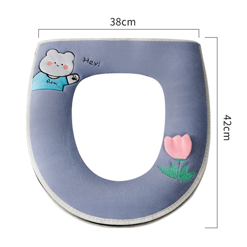 Invierno cremallera hogar cojín del asiento del inodoro engrosada cojín cuatro estaciones disponibles cubierta del inodoro portátil cubierta del inodoro asiento del inodoro