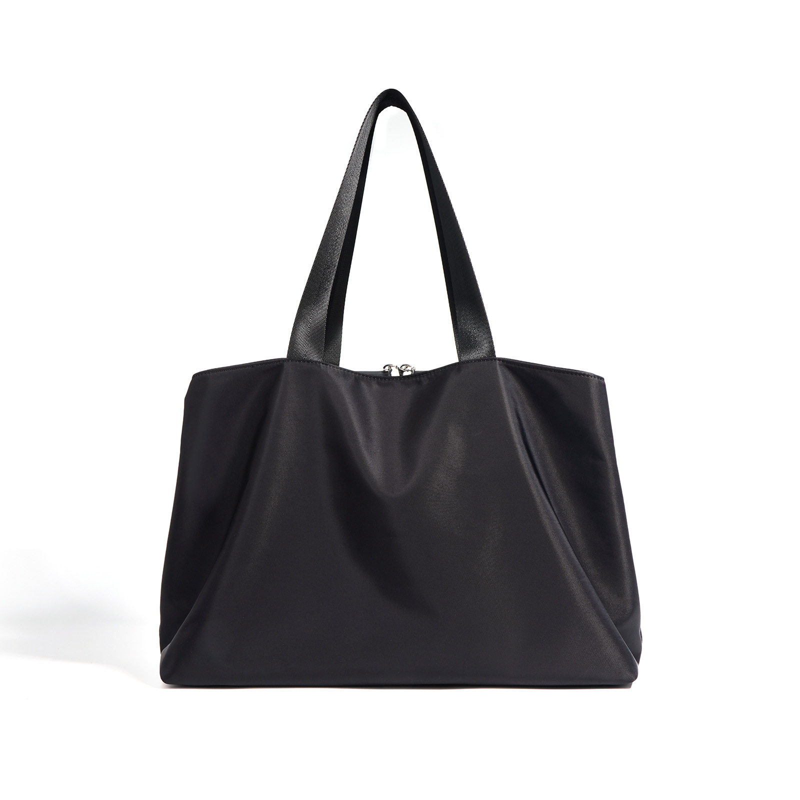 Oxford Cloth Tote Bag, Waterproof Nylon Commuter Bag, Black Canvas Laptop Handbag, Large Capacity - Thumbnail 5