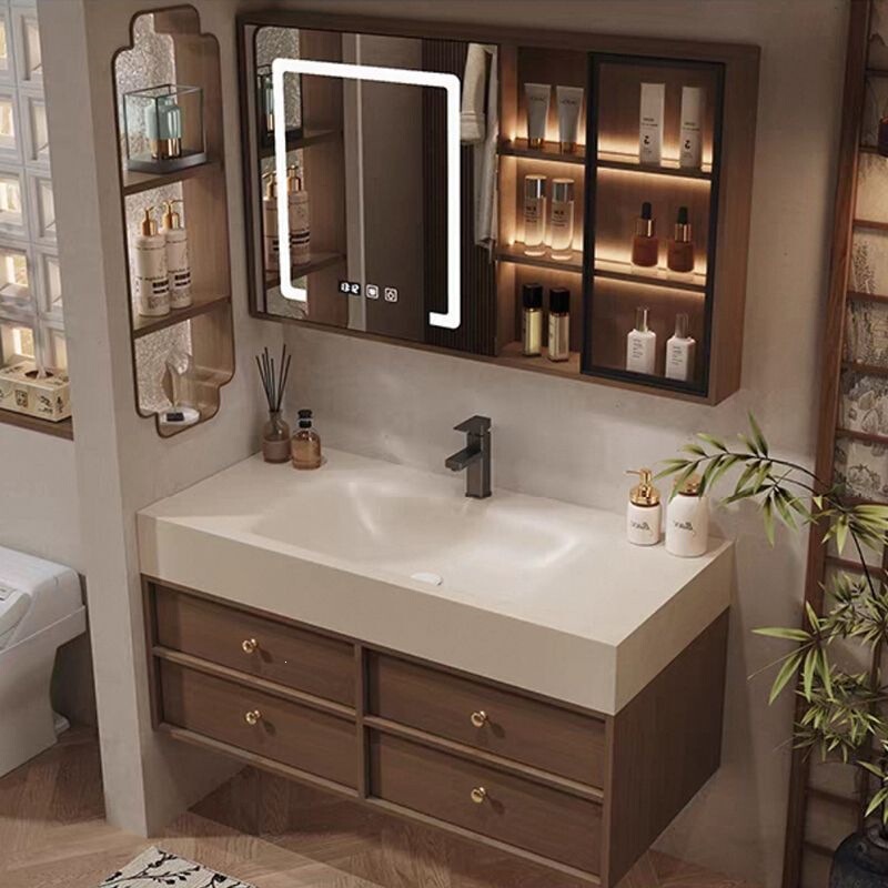 Slate hot-bent integrated bathroom cabinet washbasin, bathroom washbasin countertop, integrated washbasin cabinet combination washstand