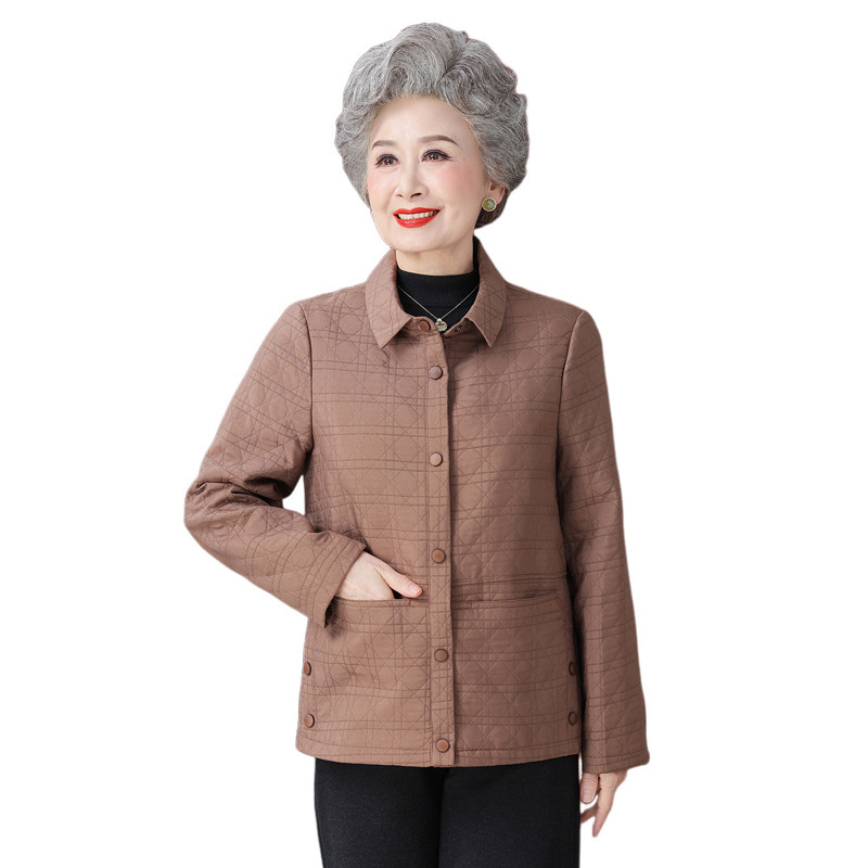 中老年女装妈妈秋装外套短款时尚洋气老年人奶奶衣服老人春秋上衣|undefined