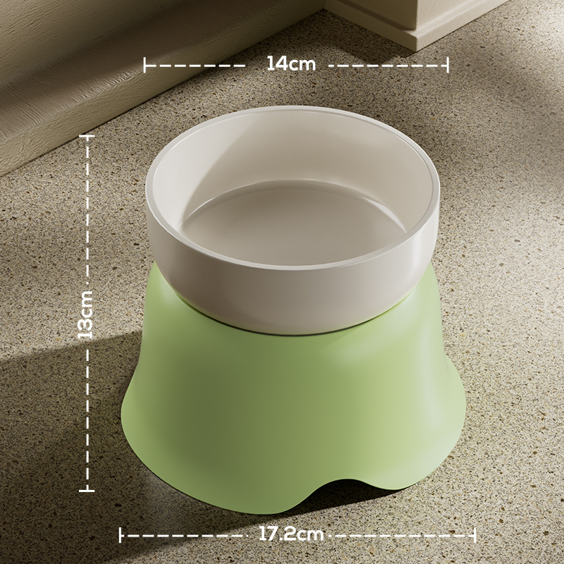 Tazón para gatos Tazón para perros Cerámica Mentón anti-negro Tazón de comida para gatos Tazón de agua Protección de acero inoxidable Tazón de comida para perros de columna cervical Tazón de arroz Tazón alto