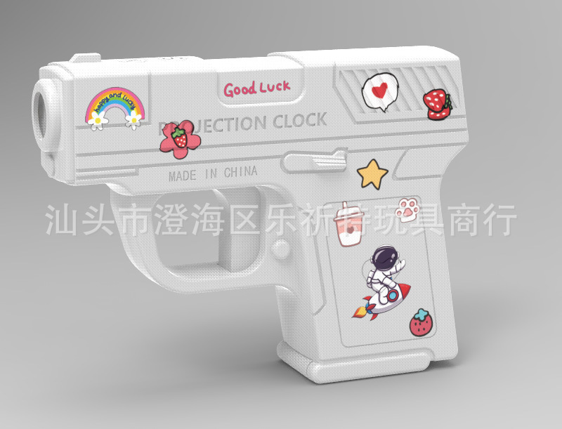 Proyección creativa arma de tiempo reloj electrónico con tiempo de tendencia de color fecha de almacenamiento super gran juguete de azúcar
