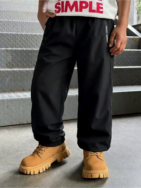 Cross-Border European and American Foreign Trade Children's Clothing, Lightweight and Breathable Big Kids' Sports Pants, Summer Quick-Dry Stretchy Ice Silk Jogger Pants