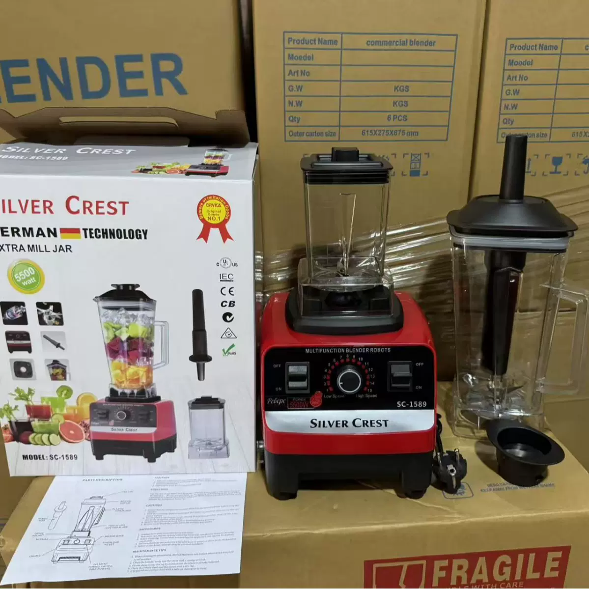 现货供应外贸搅拌机 水果榨汁机 多用途料理机BLENDER定制破壁机