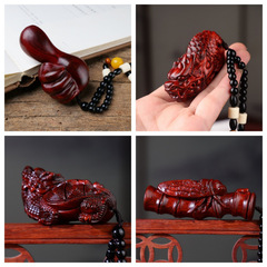 アフリカ産紫檀木の瓢箪彫刻ペンダント、貔貅木製工芸品、手作り品、家の装飾品、景勝地で人気の工芸品