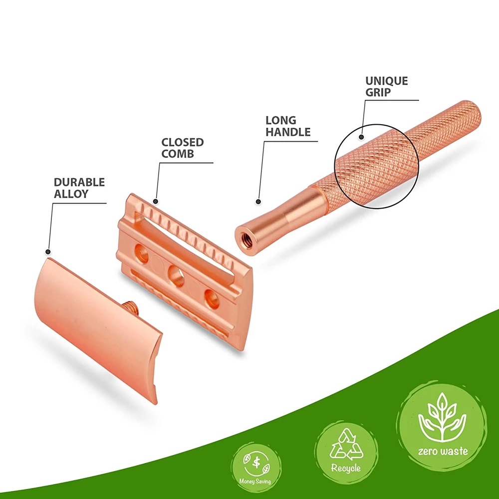 亚马逊热款  手动老式刮胡刀套装 男士剃须刀 老式金属剃刀
