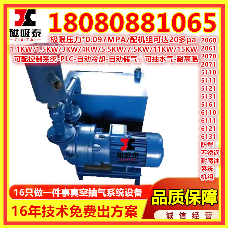 7.5KW真空泵常德2BV水环真空泵2BV液环抽气设备井点降水设SK1.5A