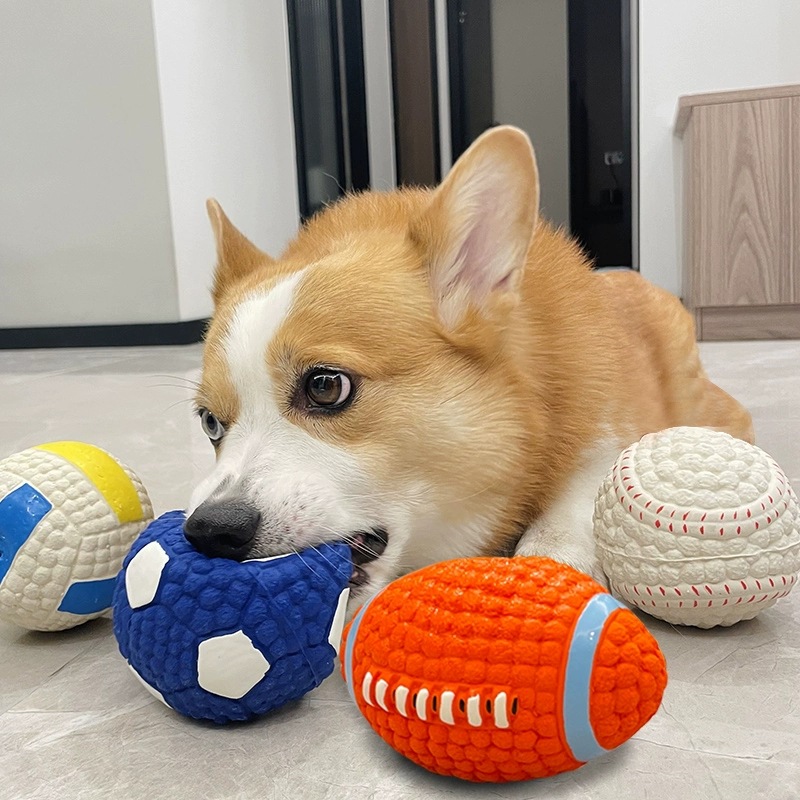 Dog Toys, Bite-Resistant, Molar Grinding, Sound Ball, Self-Pleasure and Boredom Relief, Puppy, Corgi, Golden Retriever, Large Dog Pet Supplies