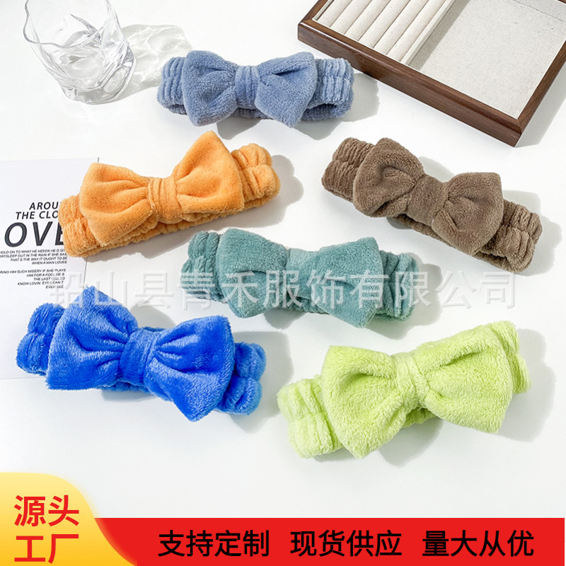 headband with bow for face washing