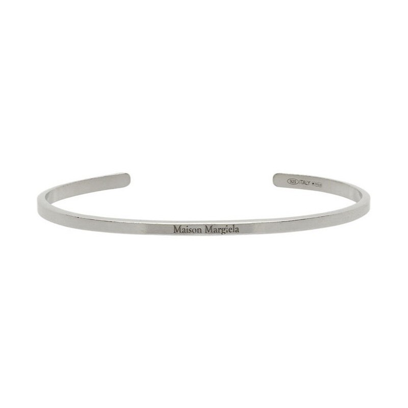 Maison Margiela Letter Margiela Silver Label Narrow Bracelet for Men and Women Adjustable High-End Bracelet