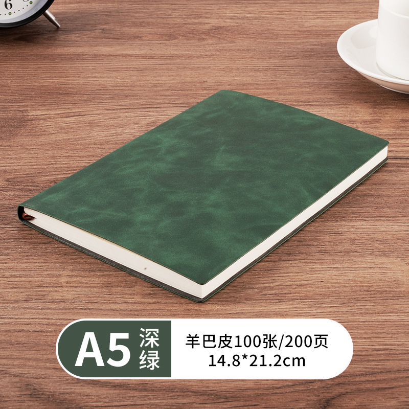 Cuaderno A5, cuaderno grueso personalizado de piel de oveja, cuaderno de piel de oveja suave, bloc de notas de negocios A6 grueso, cuaderno B5.
