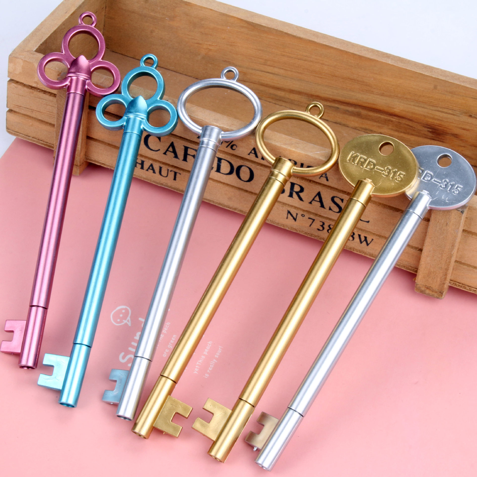 Creative Styling Key Pen Gel Pen Office Stationery Gift Pen Printing Logo Factory Direct Sales Needle Tip