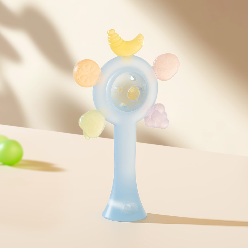Diente para bebés, palillos de dientes para bebés, juguetes de campana de palma, juguetes de mordida de agua hervida, juguetes de pacificación de manos para evitar comer