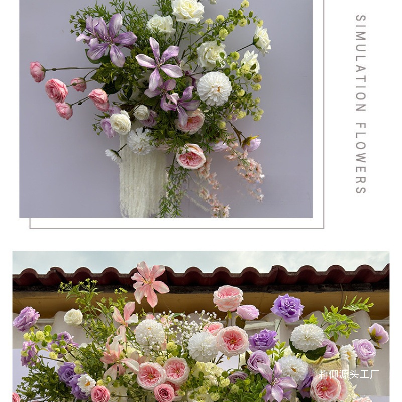 Flores de flores de color rosa y púrpura, decoración de fondo de bodas de orquídeas, diseño de diseño