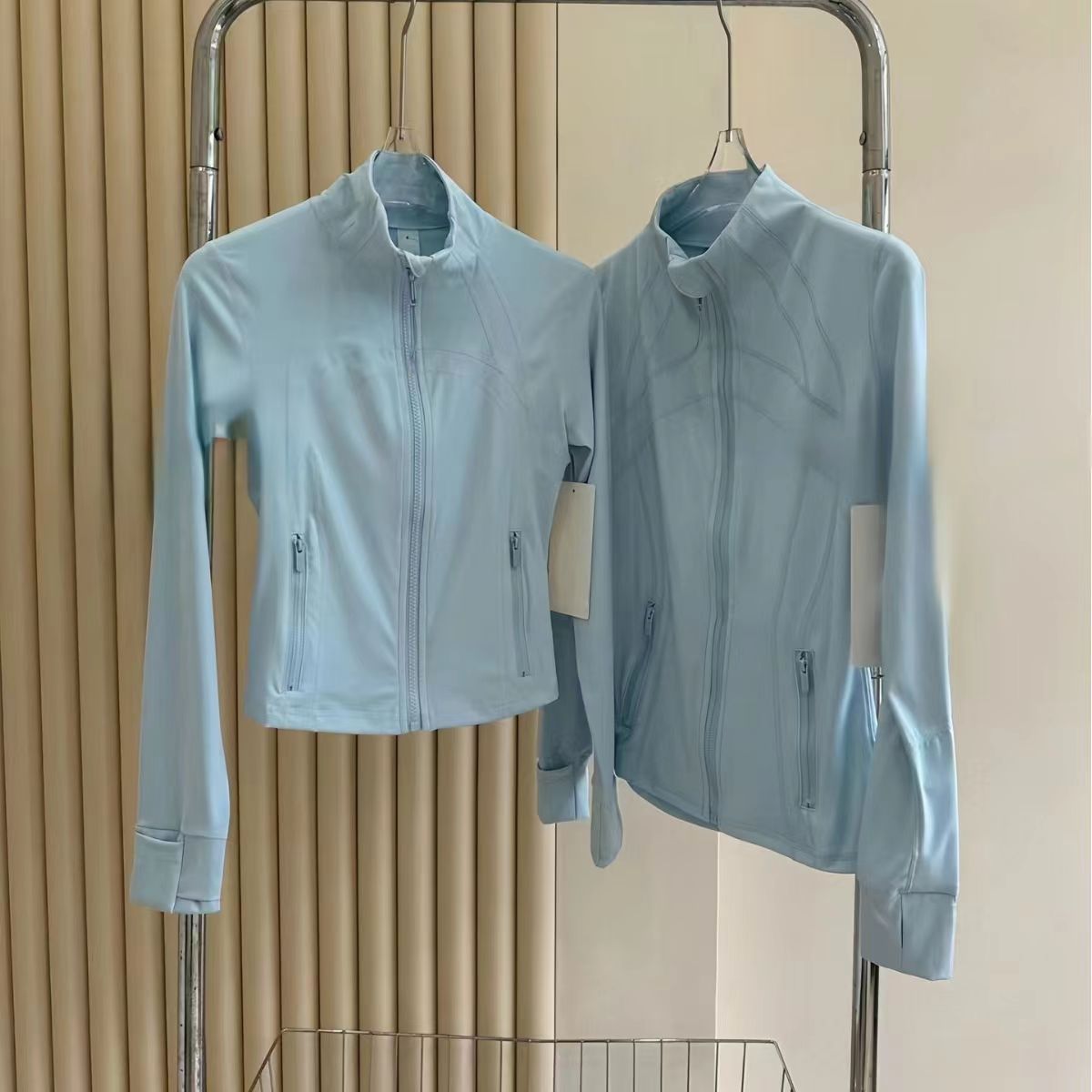 European and American Yoga Flat Collar Jacket Short Yoga Clothes Women's Df Slim-fit Slimming Sports Fitness All-match Top