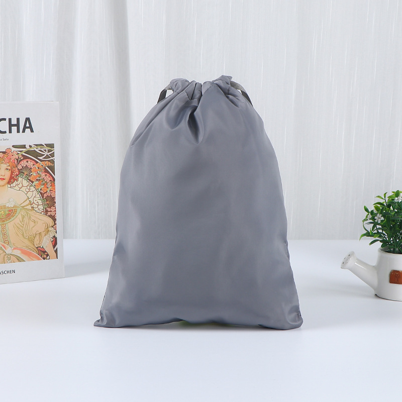 Bolsillo de cuerda de color sólido personalizado joyería bolsas de embalaje zapatos ropa cuerda de tracción bolsa de almacenamiento impermeable logotipo