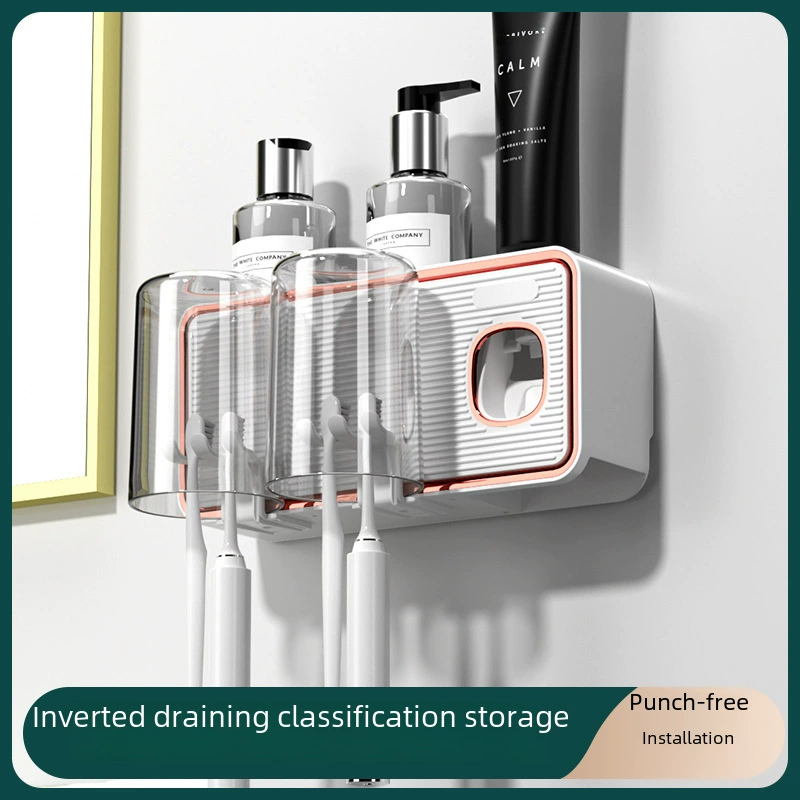 Toothbrush, mouthwash, glass holder for home use, set, automatic storage system, toothpaste, new collection
