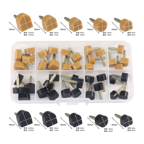 High-heeled shoes stud accessories wear-resistant mute heel replacement non-slip heel stud shoe heel repair shoe heel stud heel fine heel black