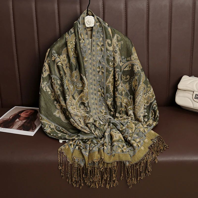 Tassel Blanket Design Thick Pashmina New Winter Warm Shawl W